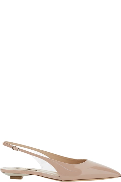 Homeware Casadei 
miniblade Tiffany
 Beige Slingback Ballet Shoes In Patent Leather Woman