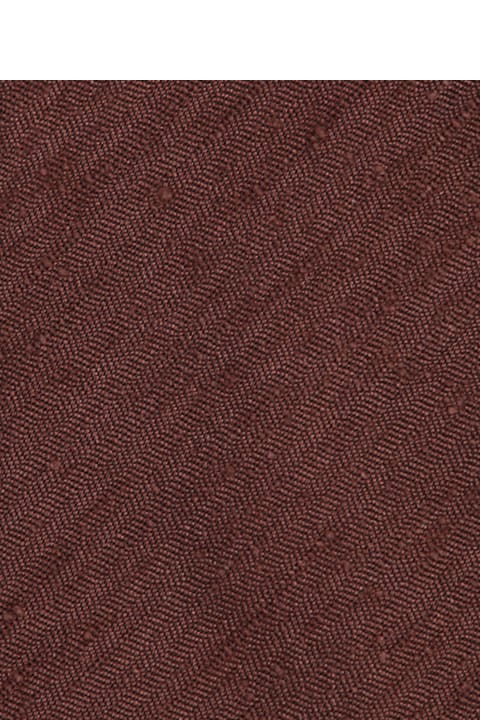 Ties for Men Lardini Chantung Silk Tie - Brown