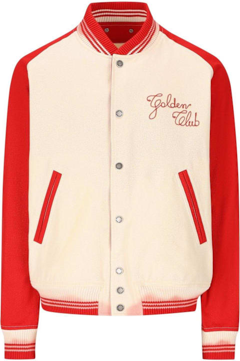 Fashion for Men Golden Goose Logo Embroidered Bomber Jacket