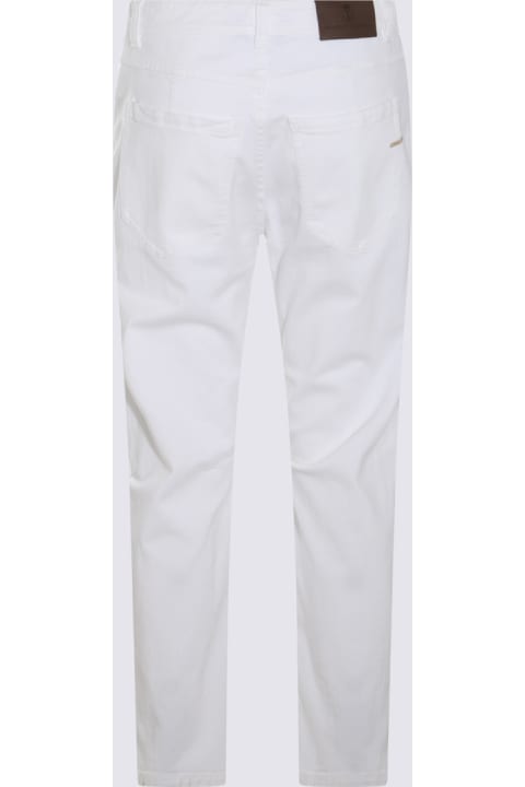 Pants & Shorts for Women Brunello Cucinelli White Cotton Blend Jeans