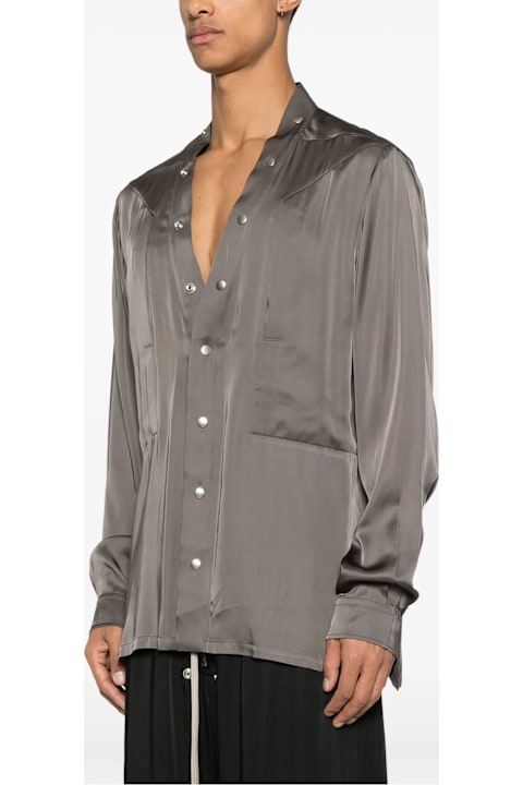Rick Owens قمصان لـ القسم الرجالي Rick Owens Rick Owens Shirts Brown