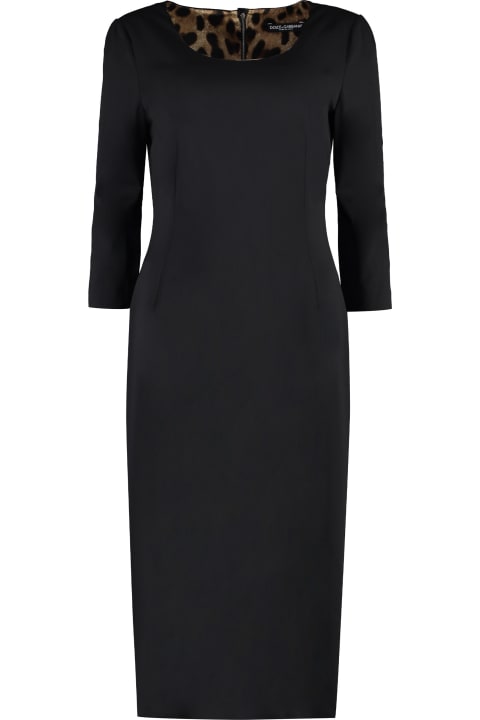 Dolce & Gabbana Clothing for Women Dolce & Gabbana Virgin Wool Midi Dress