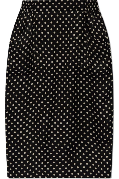 Saint Laurent for Women Saint Laurent Dotted Print Skirt