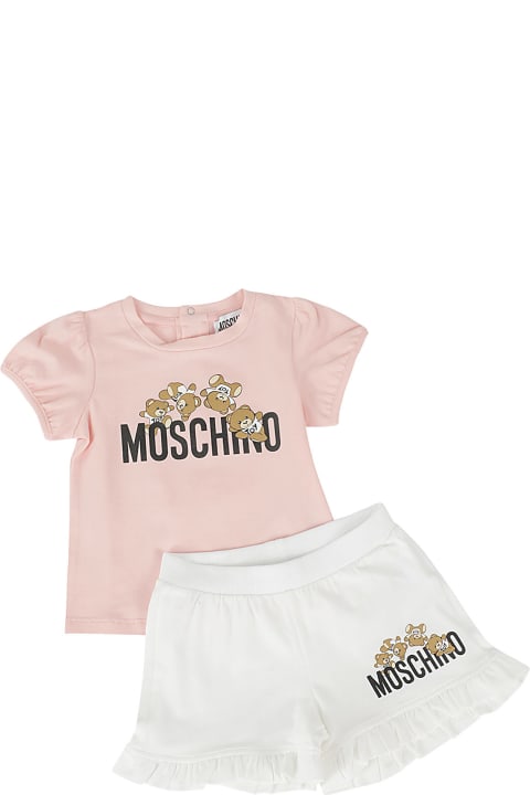 Topwear for Baby Girls Moschino 2 Pz Tshirt E Shorts