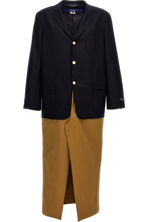 Junya Watanabe Coats & Jackets for Men Junya Watanabe Two-material Single-breasted Coat