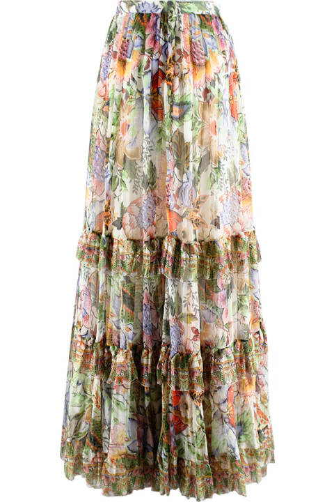 Etro for Women Etro Multicolour Silk Long Skirt