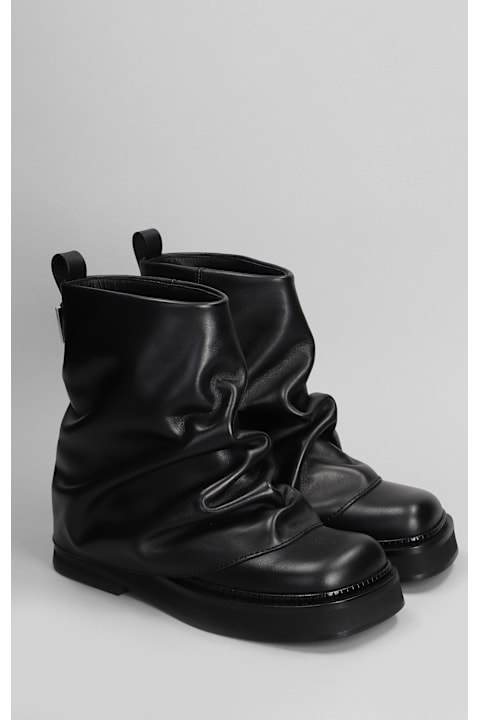 Boots for Women The Attico Mini Robin Low Heels Ankle Boots In Black Leather