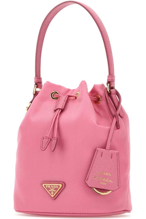 Homeware Prada Pink Nylon Bucket Bag