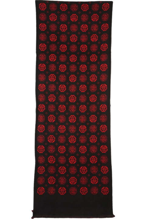 Scarves for Men Alexander McQueen Scarf With Jacquard Pattern