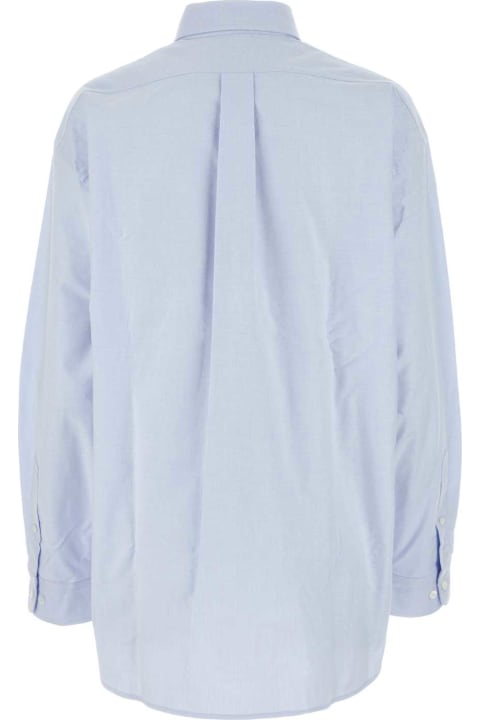 Topwear for Women Prada Light Blue Oxford Oversize Shirt