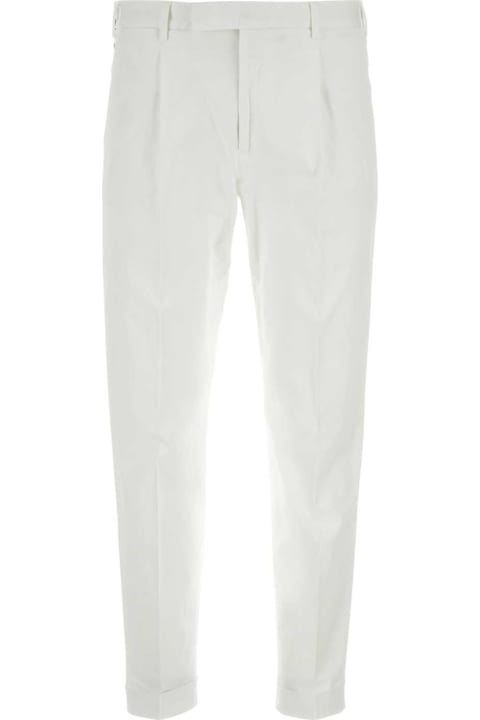 PT01 Clothing for Men PT01 White Stretch Cotton Pant