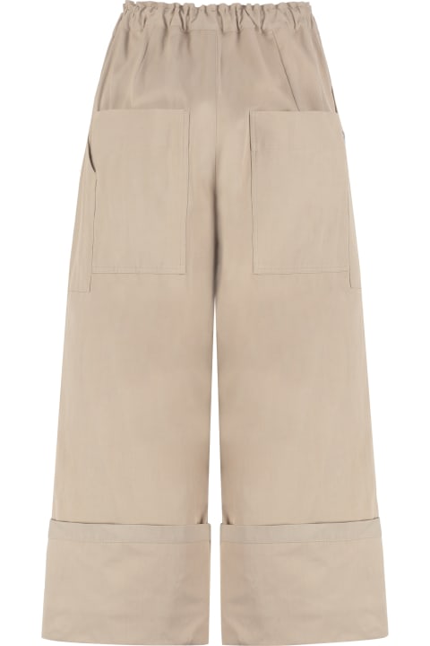 ウィメンズ新着アイテム Moncler Genius 2 Moncler 1952 - Cotton Blend Wide Leg Trousers