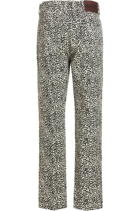 'crystal Cheetah Denim Pant' Jeans