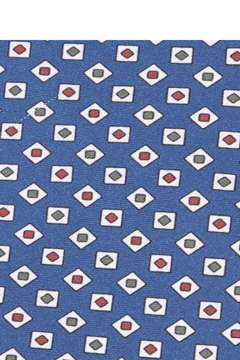 Canali Ties for Men Canali Patterned Multicolor/blue Tie
