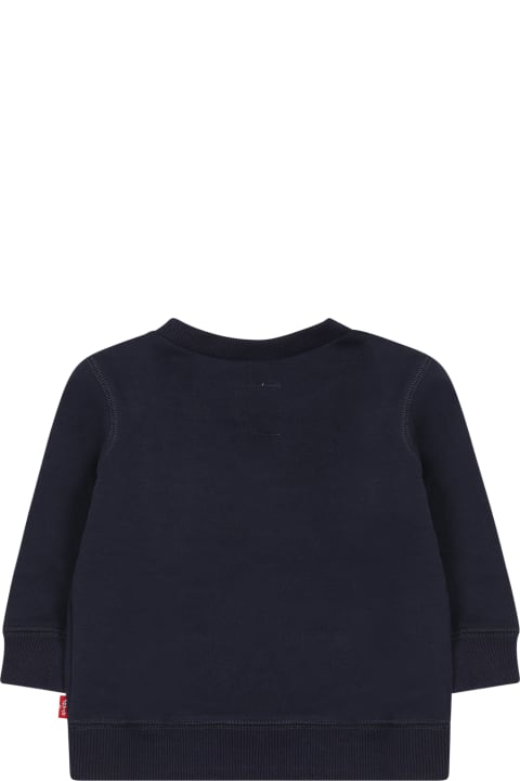 Levi's Sweaters & Sweatshirts for Baby Girls Levi's Blue Sweatshirt For Baby Kids With Logo