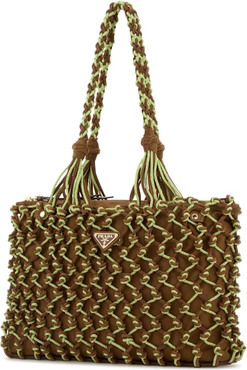 Prada Two-tone Mesh Shopping Bag