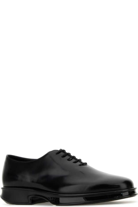 Prada Laced Shoes for Men Prada Black Leather Lace-up Shoes