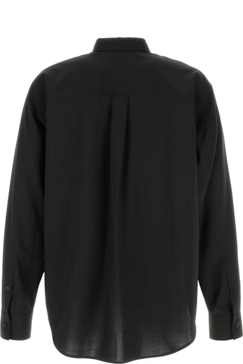 Fendi Shirts for Men Fendi Black Wool Shirt