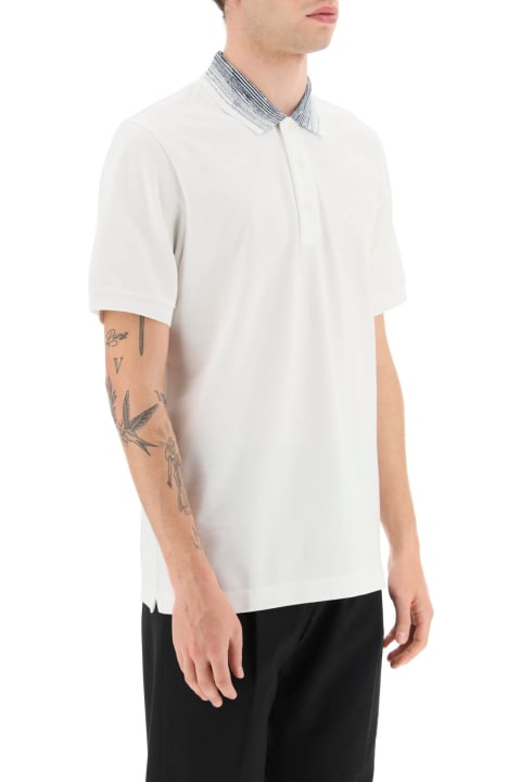 Missoni Topwear for Men Missoni White Cotton Polo Shirt