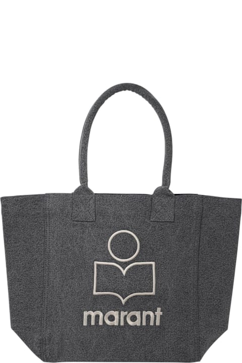 أدوات منزلية Isabel Marant Logo Flocked Open-top Tote Bag