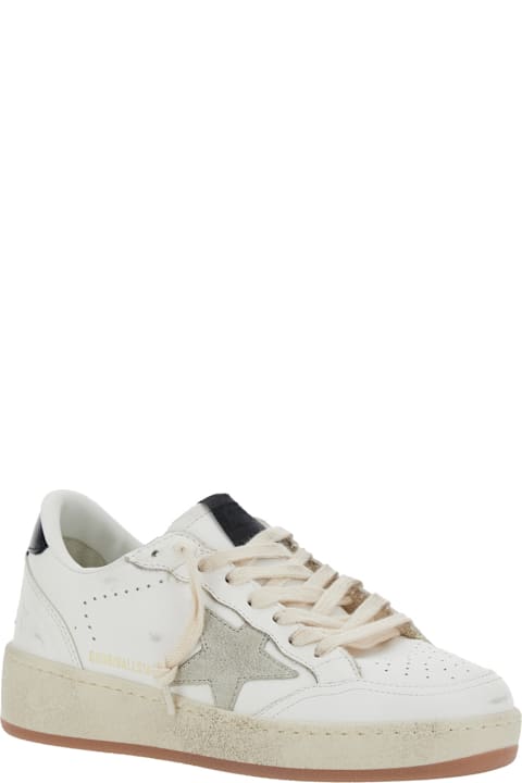 Golden Goose Ballstar 2 Leather Upper And Spur Suede Star Shiny Leather Heel