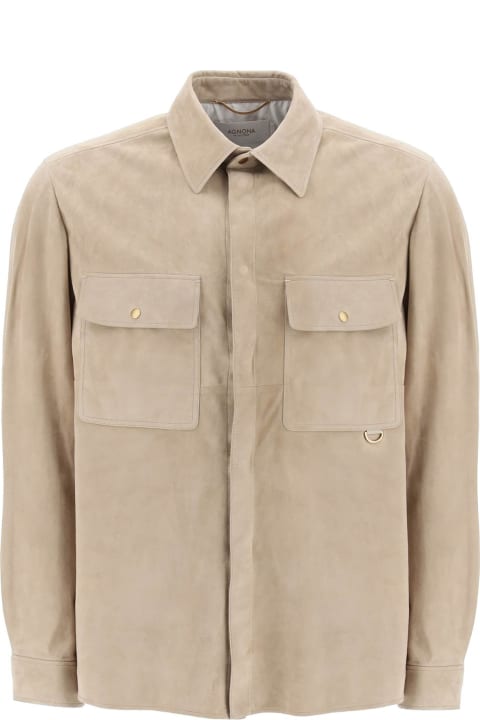 Agnona Coats & Jackets for Men Agnona Suede Overshirt