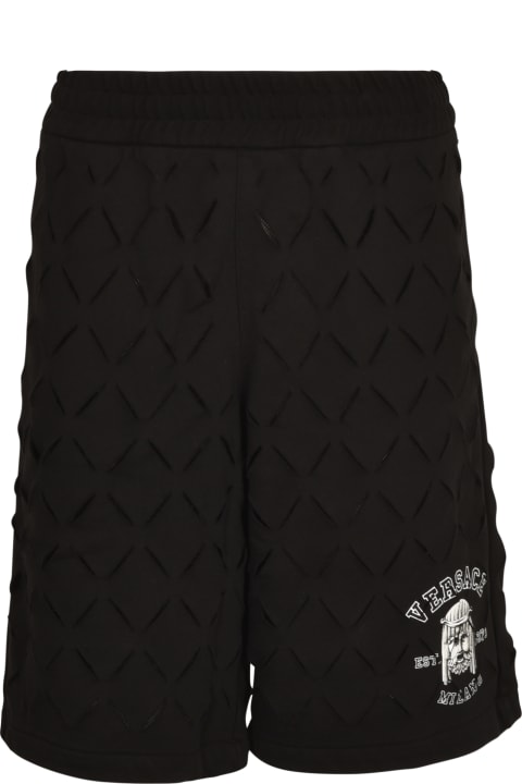 Pants for Men Versace Logo Print Shorts
