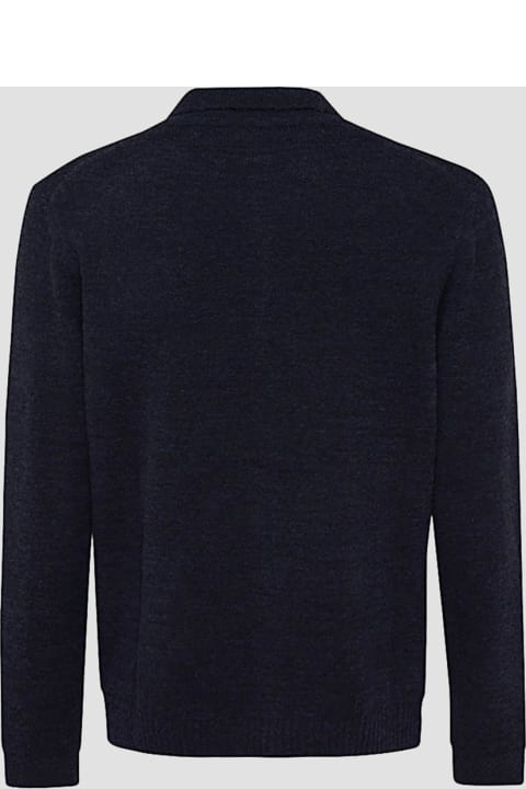 Zanone Sweaters for Men Zanone Blue Virgin Wool Cardigan