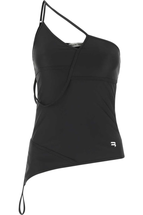 Balenciaga Clothing for Women Balenciaga Black Stretch Nylon Top