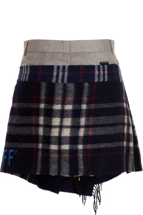 1/OFF Clothing for Women 1/OFF 'check Scarf Reworked' Skirt
