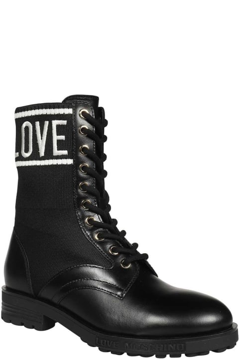 Boots for Women Love Moschino Lace-up Ankle Boots