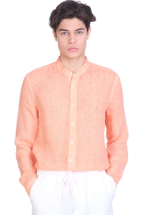 Shirt In Orange Linen