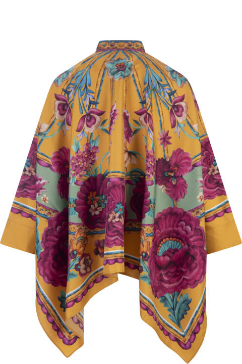 La DoubleJ Topwear for Women La DoubleJ Zodiac Placée Marigold Foulard Shirt In Silk Twill