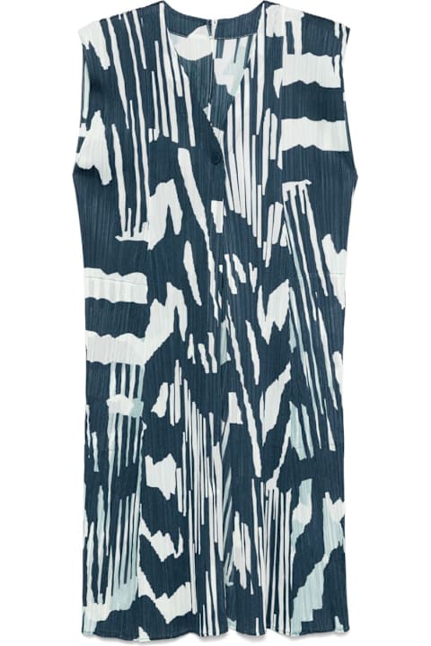 Pleats Please Issey Miyake for Men Pleats Please Issey Miyake Printed Pleated Vest