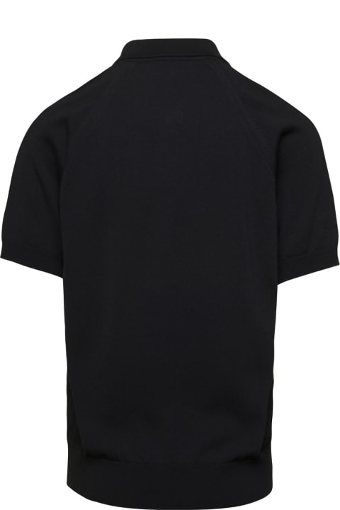 Lardini for Men Lardini Black Polo T-shirt In Cotton Blend Man