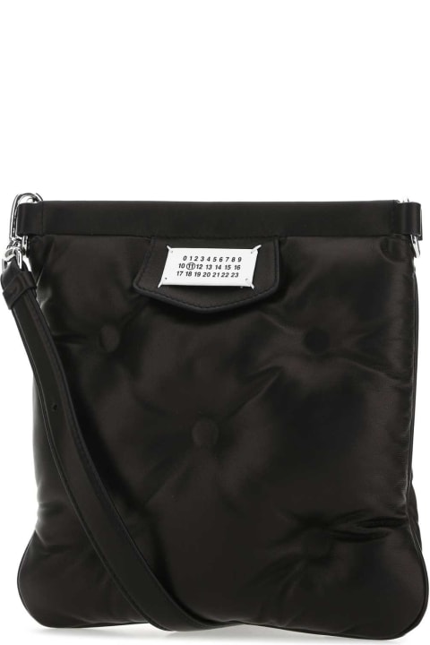 Bags for Men Maison Margiela Black Nappa Leather Glam Slam Crossbody Bag