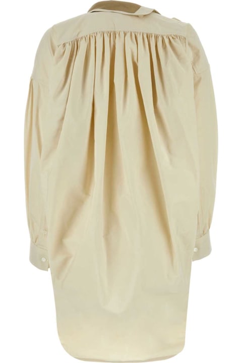 Bottega Veneta Dresses for Women Bottega Veneta Sand Cotton Blend Shirt Dress