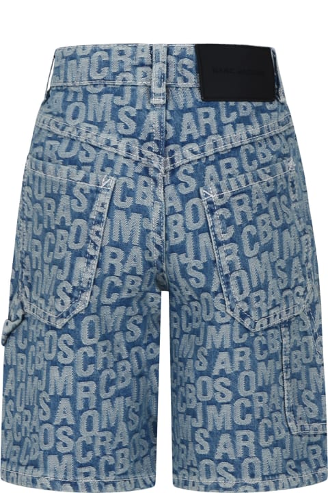 Bottoms for Boys Marc Jacobs Denim Shorts For Boy With All-over Logo