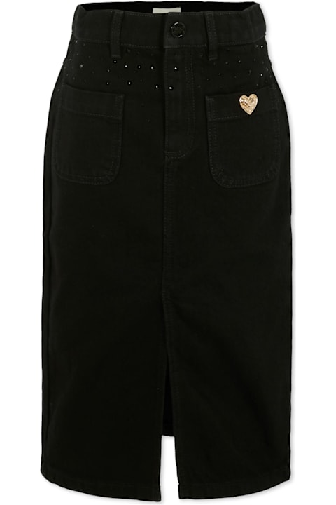 Rykiel Enfant for Women Rykiel Enfant Black Skirt For Girl With Rhinestones