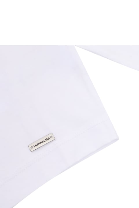 ガールズ Monnalisaのトップス Monnalisa Long Sleeved White T-shirt