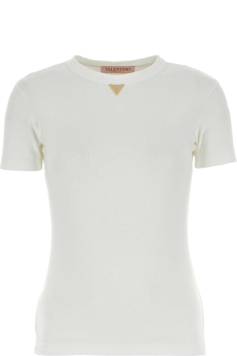Topwear for Women Valentino Garavani White Cotton T-shirt