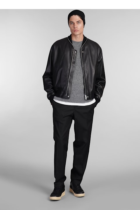 Jil Sander Bomber In Black Leather | italist