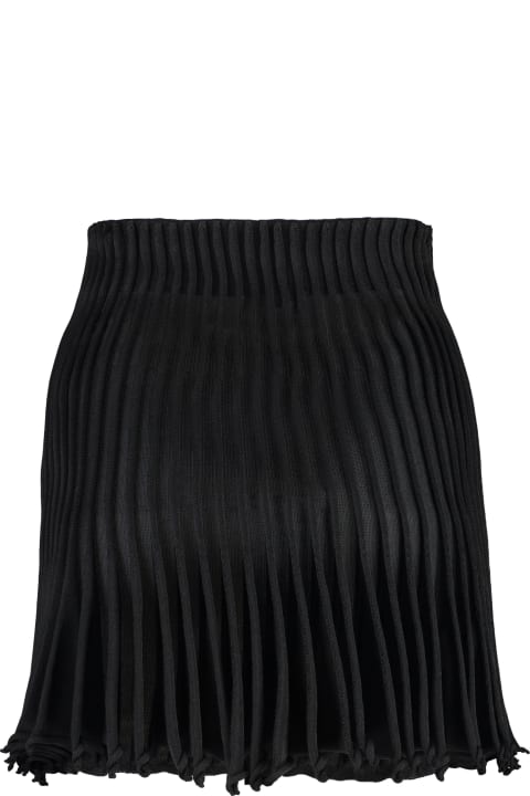 Skirts for Women Alaia Black Pleated Short Skirt