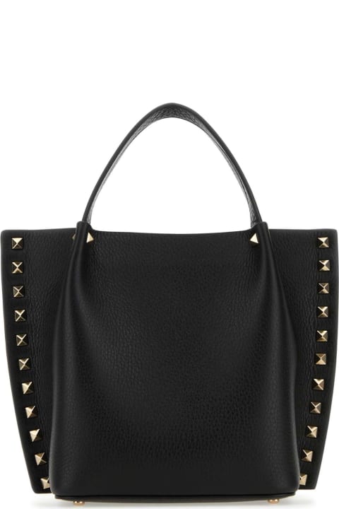 Valentino Garavani for Women Valentino Garavani Black Leather Rockstud Handbag