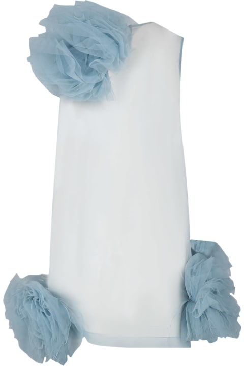 Caroline Bosmansのガールズ Caroline Bosmans Light Blue Dress For Girl With Flowers