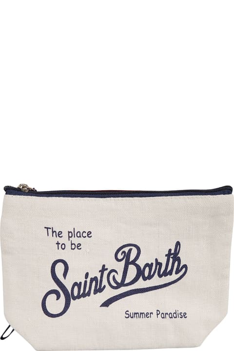 ウィメンズ バッグ MC2 Saint Barth Logo Detail Top Zip Clutch