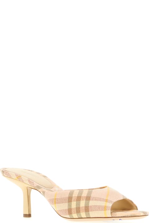 Homeware Burberry Embroidered Fabric Mules
