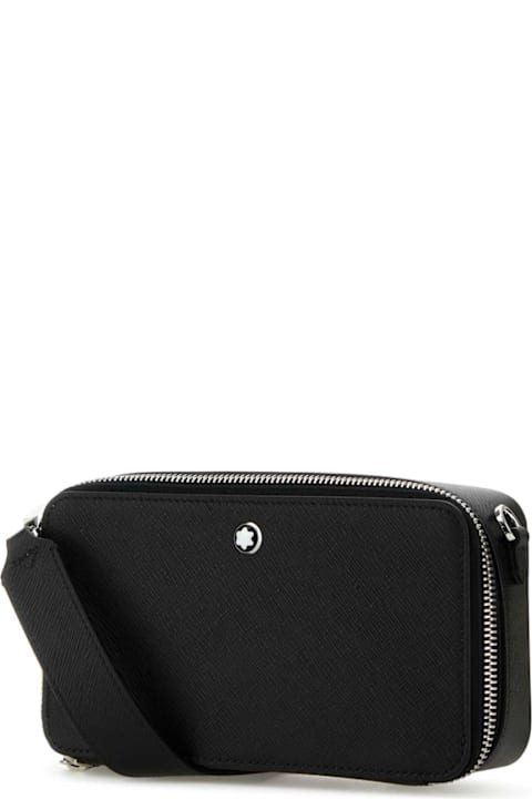 Montblanc لـ Men Montblanc Black Leather Crossbody Bag