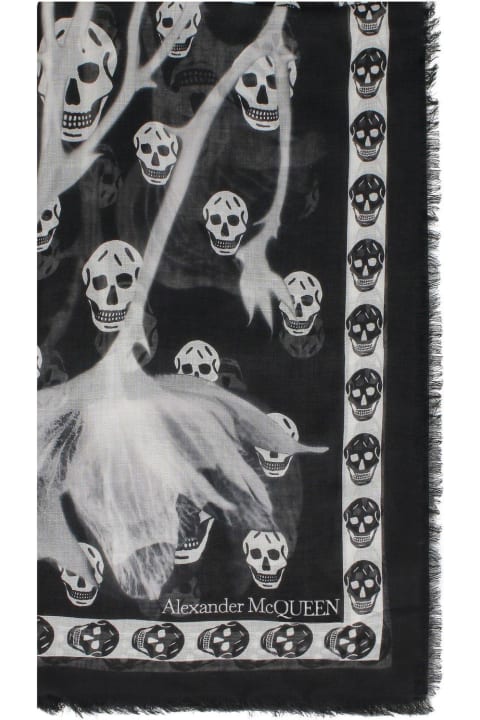Scarves & Wraps for Women Alexander McQueen Graphic Printed Scarf
