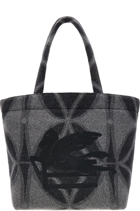 Bags for Men Etro Printed Wool Medium Handbag